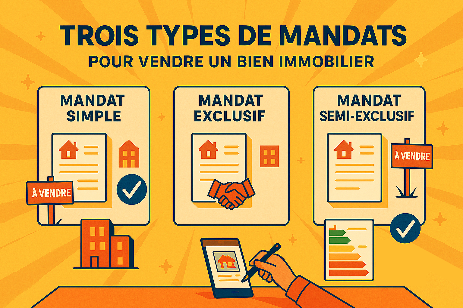 Mandat simple, exclusif ou semi-exclusif : lequel choisir ?